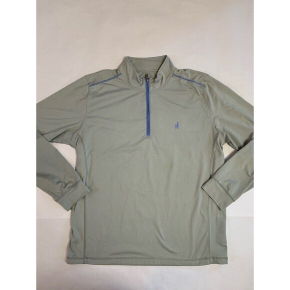 Johnnie-O Shirt Mens Size XL Gray Prep-Formance 1/4 Zip Golf Pullover Stretch - Picture 1 of 6